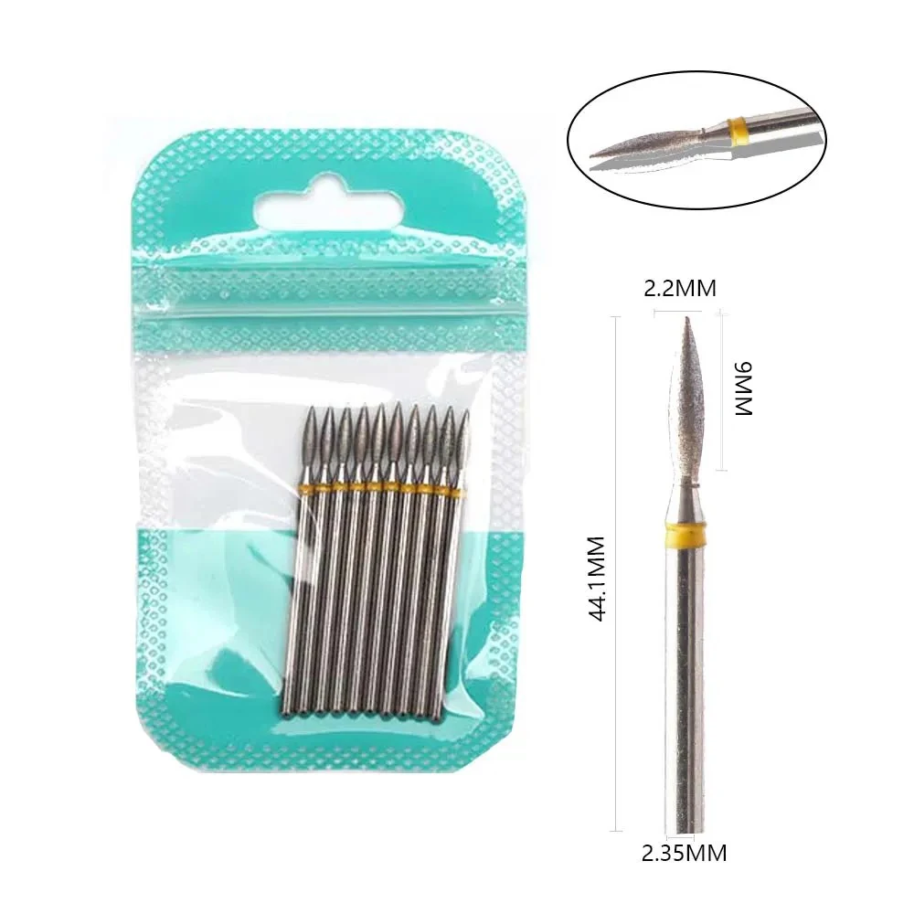 10 stücke Diamant Fräser Nagel Bohrer Set Für Maniküre Zubehör Pediküre Elektrische Maschine Nagel Bit Pinsel Grat Werkzeuge