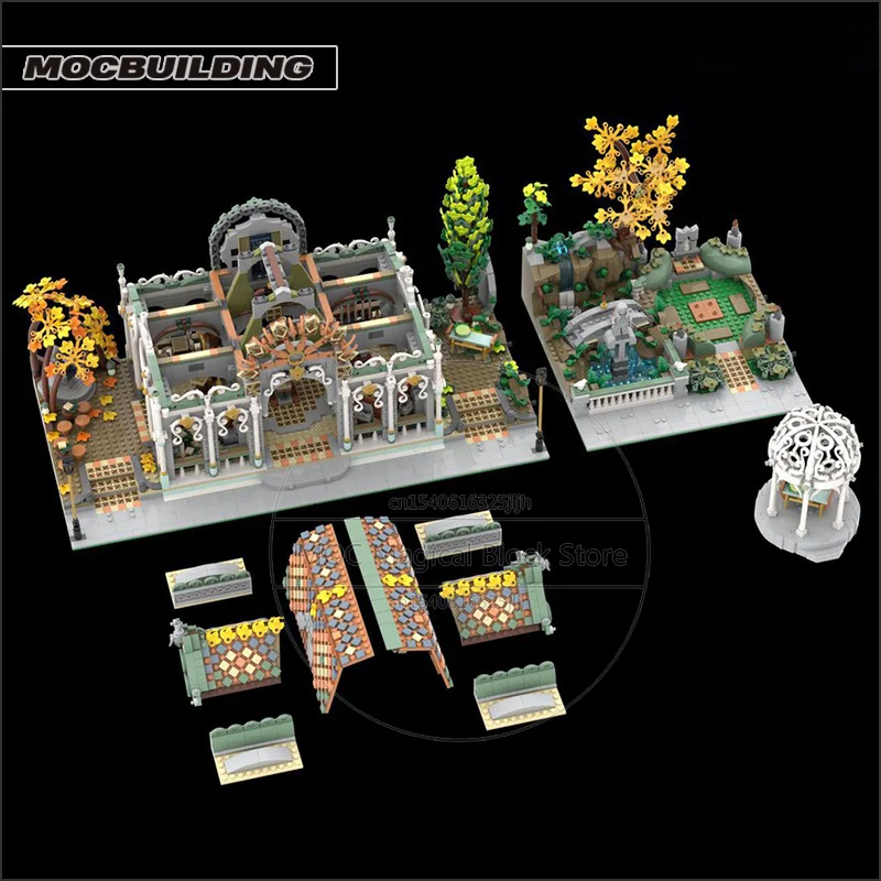 Elven Market Hall MOC Building Blocks10316 Modification Castle Architecture Model Technology Bricks Collection Toys Xmas Gifts