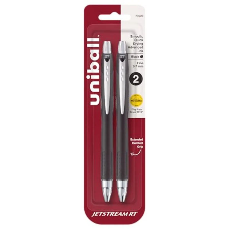 

Jetstream RT 2 Pack 0.7mm Black Ballpoint Pens Wirecutter Best Pen School Supplies Fine Point Ink Pens Colored Pens