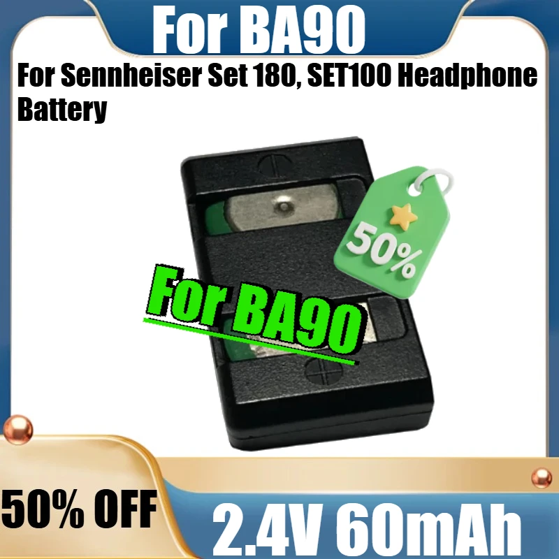 

Новая высококачественная батарея для наушников Sennheiser Set 180, SET100, BA90, 2.4V 60mAh