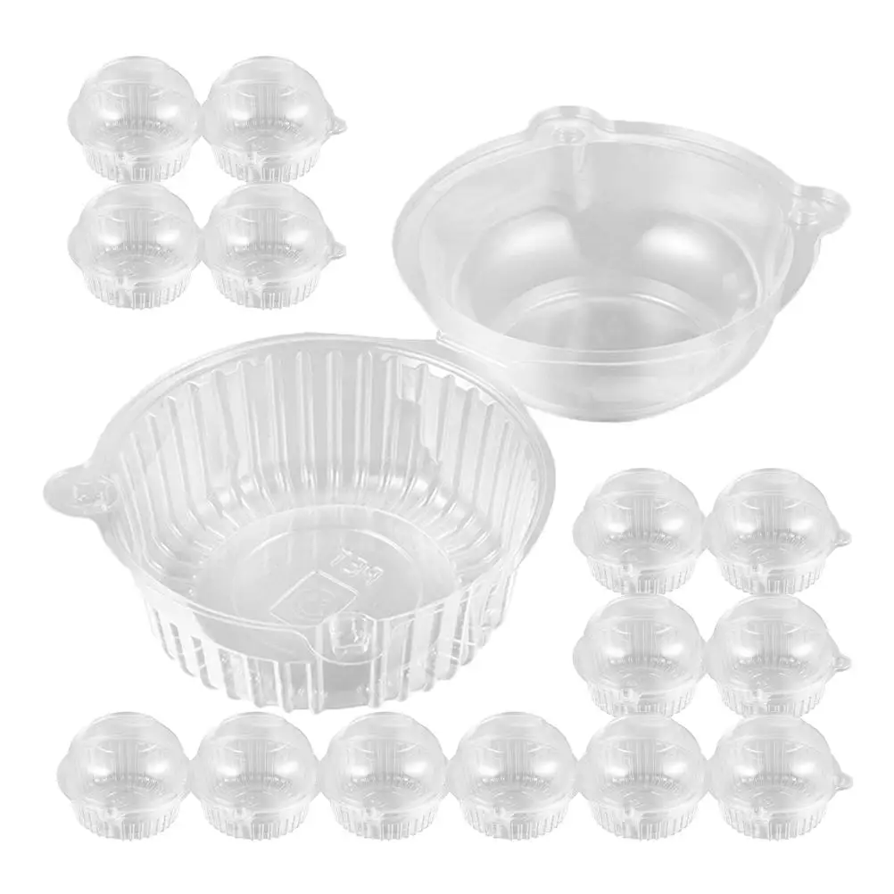 

100pcs Cat Head Shaped Boxes Transparent Containers Stable Square Bottom Dessert Packaging Treats Muffins