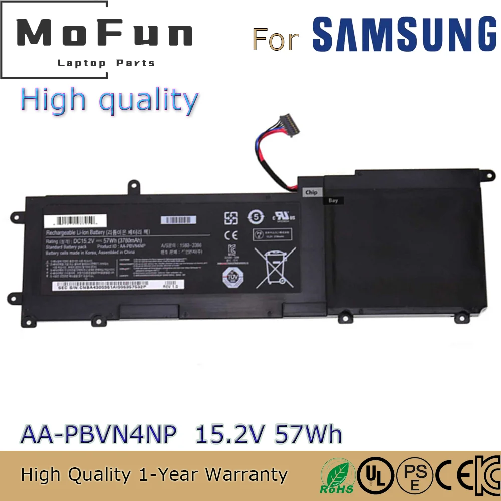 

Brand New High quality AA-PBVN4NP 15.2V 57Wh Laptop Battery for Samsung ATIV Book 6 15.6" Ativ Book 6 NP670Z5E BA43-00361A