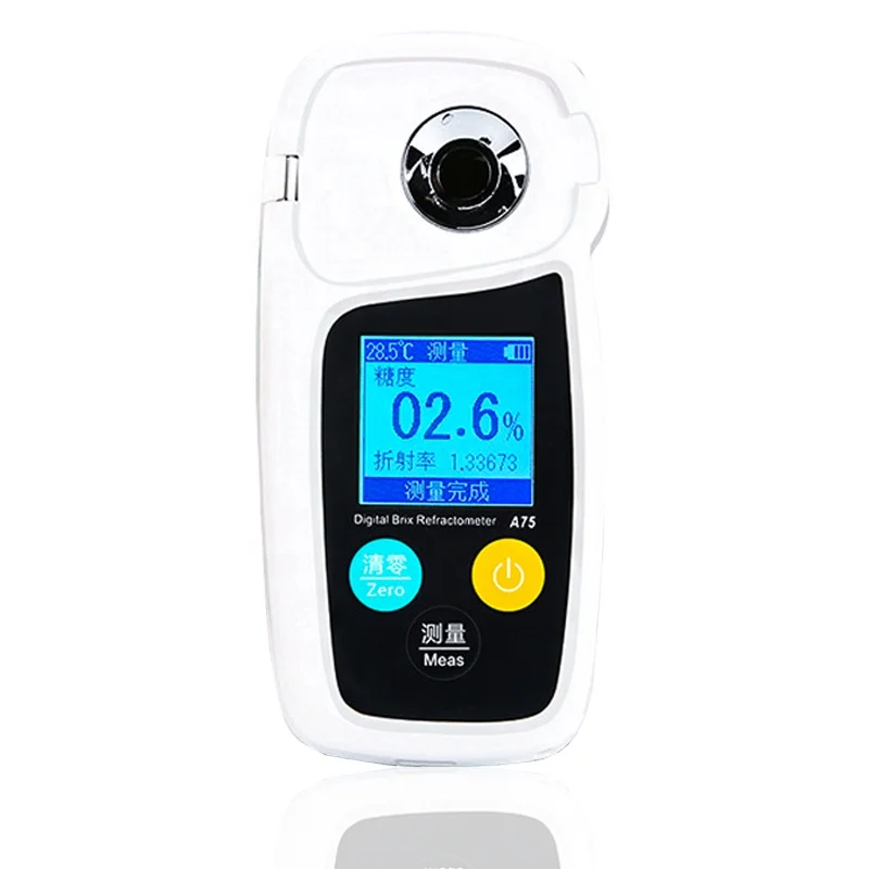 A75 Mini Digital Refractometer Portable Digital Sugar Meter Sweetness Tester