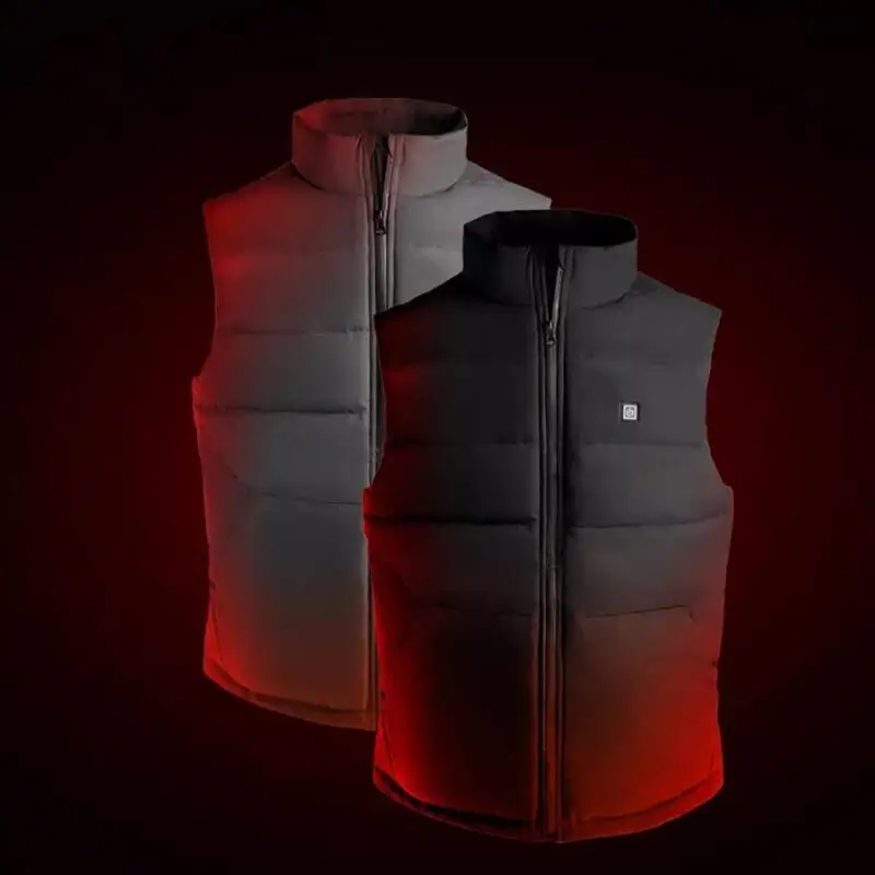 

Go SKAH 4-Heating Area Graphene Electric Heated Vest Men Outdoor Winter Warm USB Smart Thermostatic Heating Jacket