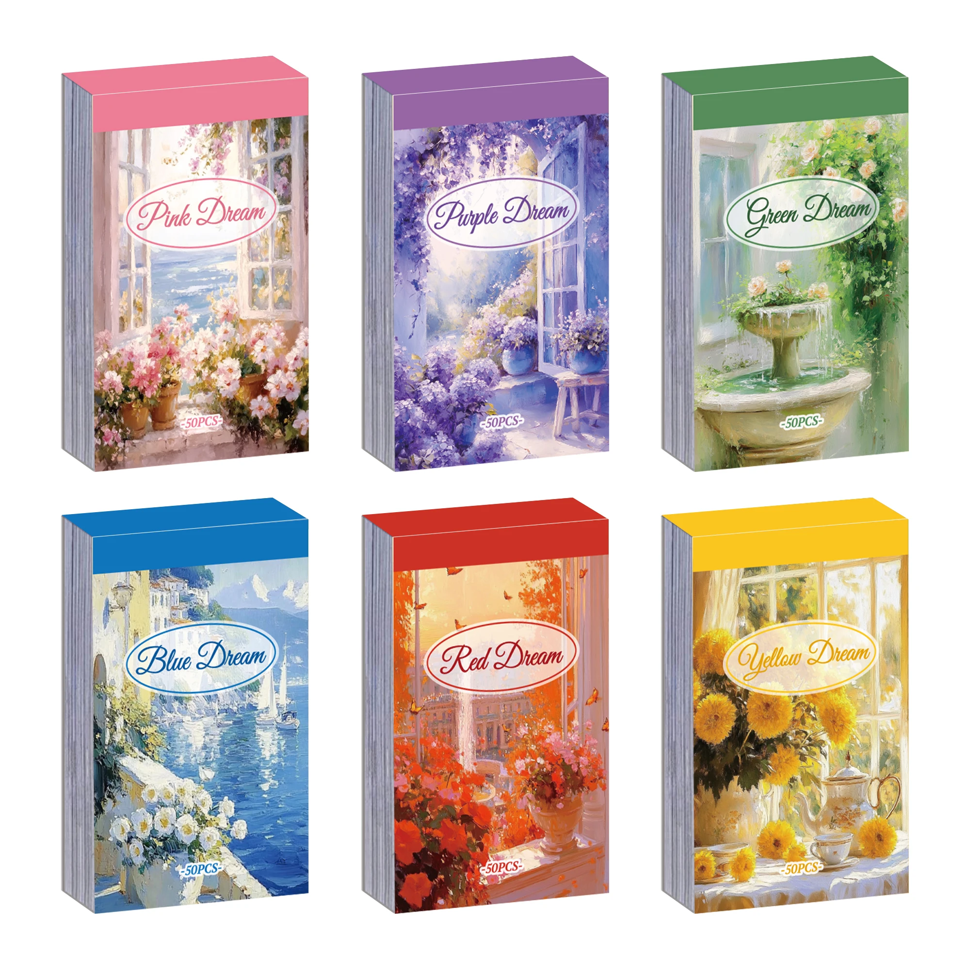 6 مجموعات 300 قطعة مجموعة ملصقات اشي الأحلام الملونة كتاب ملصقات للمجلات ، شارات لاصقة ورق زينة ذاتية الصنع