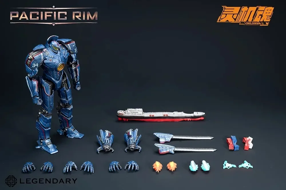 In stock LING JIHUN Original Pacific Rim Gipsy Danger 8-inch 20CM LED Light Emitting Action Figures Toy Gift Collection