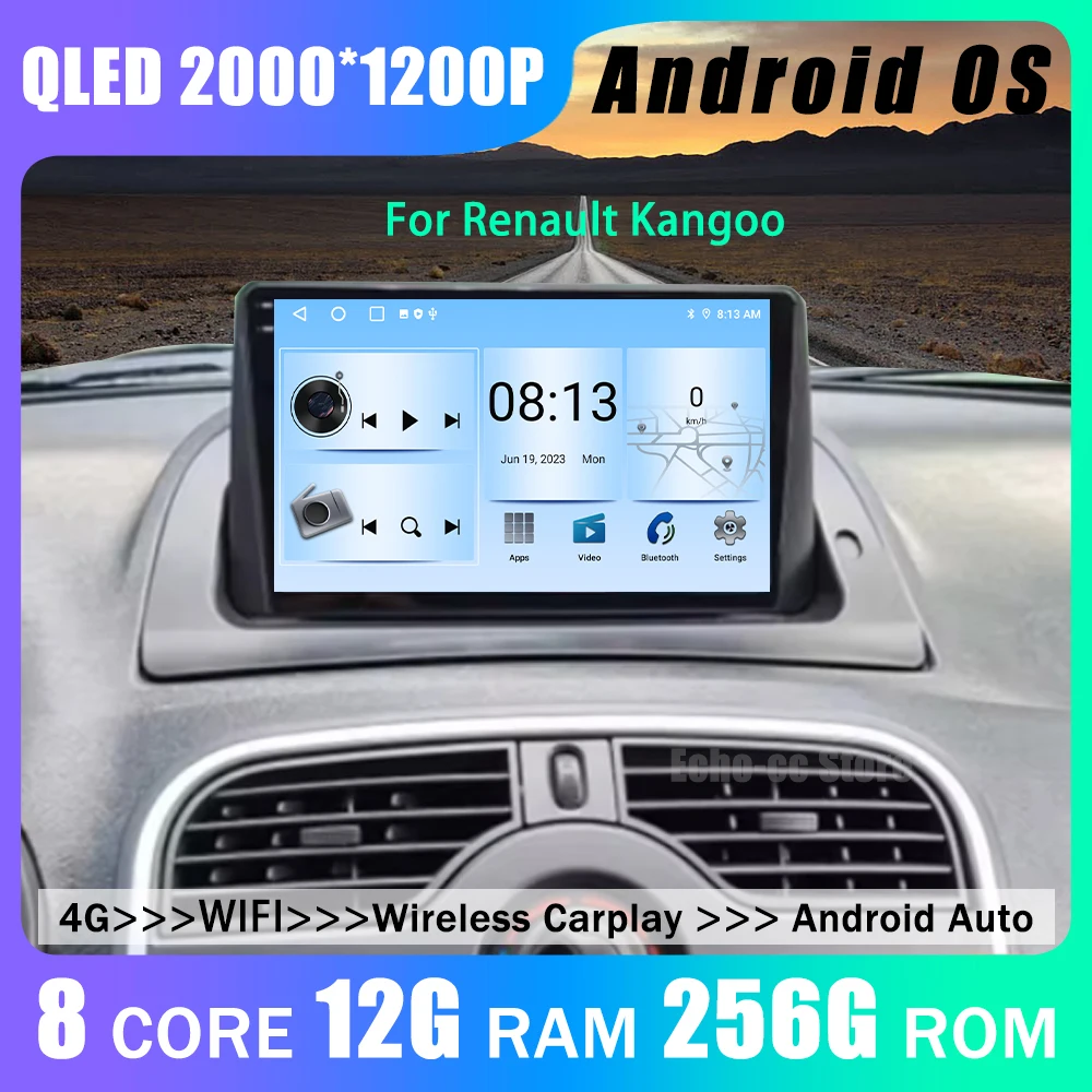 For Renault Kangoo 2008 2009 2015-2018 Car Radio Carplay Player