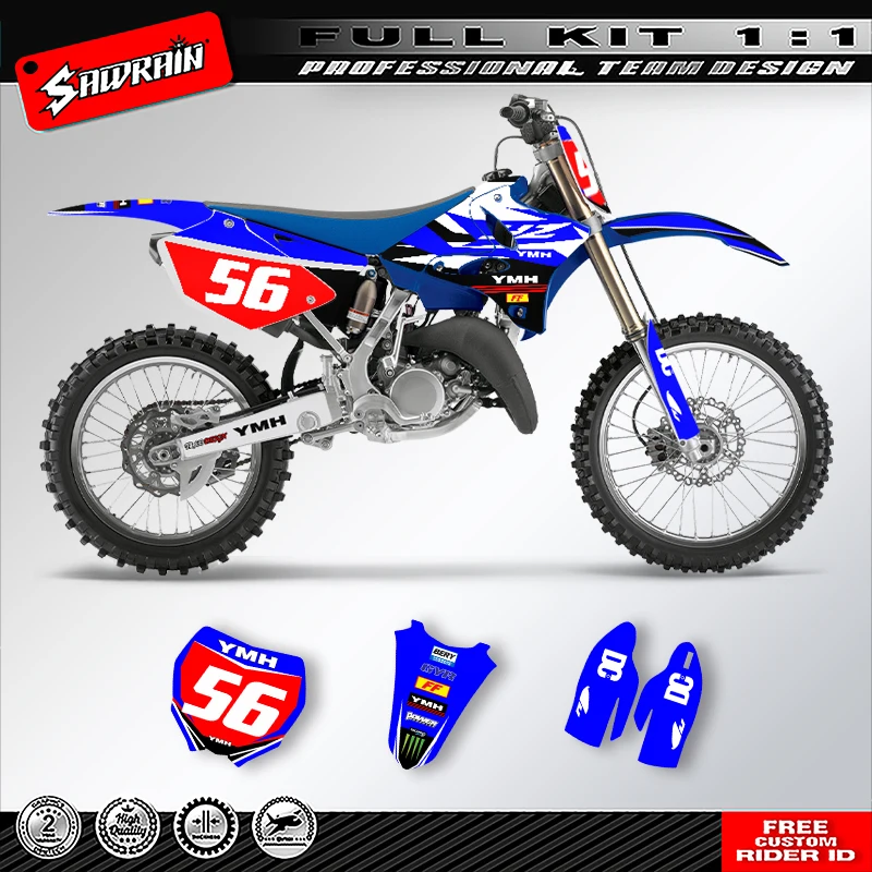 

Наклейка на мотоцикл Sawrain, набор наклеек с графикой команды для YAMAHA YZ125-250 2002 2003 2004 2005 2006-2014 003