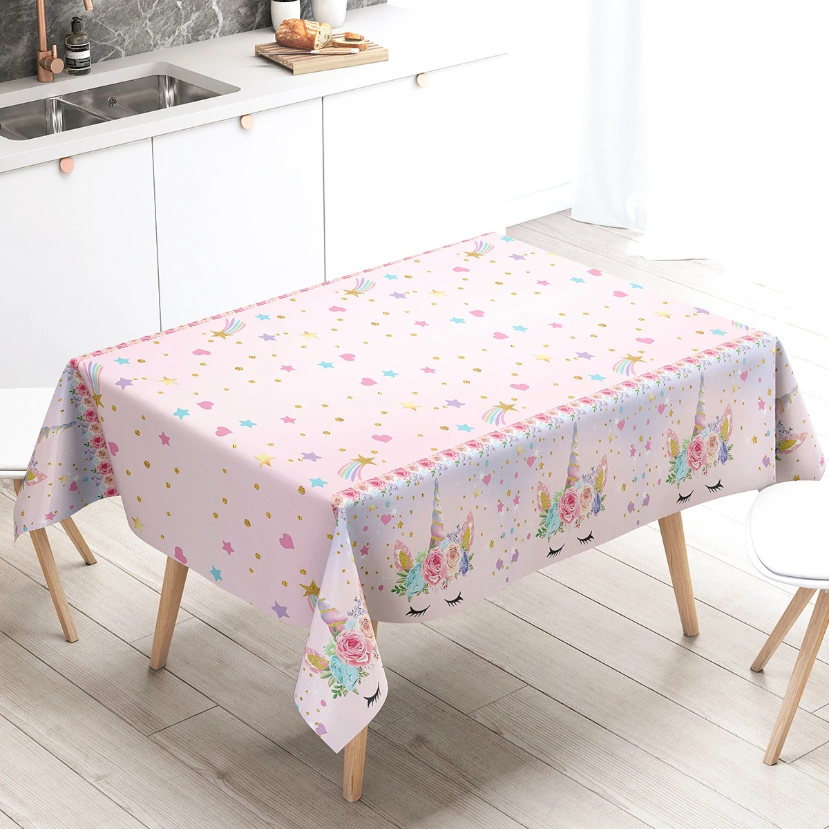 1pc 220x130cm Unicorn Disposable Tablecloth for Kids Birthday Party Decoration Unicorn Theme Party Decor Supplies Baby Shower image 4
