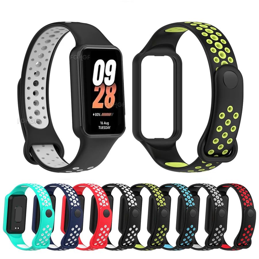 

Спортивный силиконовый ремешок для смарт-браслета Xiaomi Smart Band 8 Active, сменный Браслет для Mi Band 8 Active Correa, аксессуары