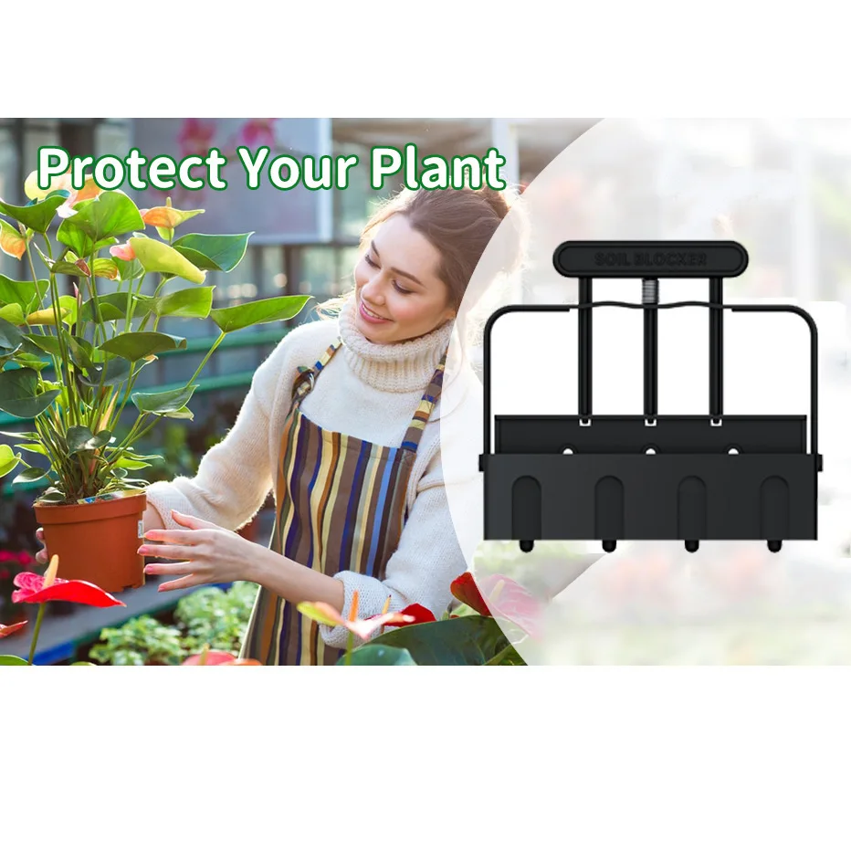 Manual soil block maker, soil blocker, garden tool, sowing tool