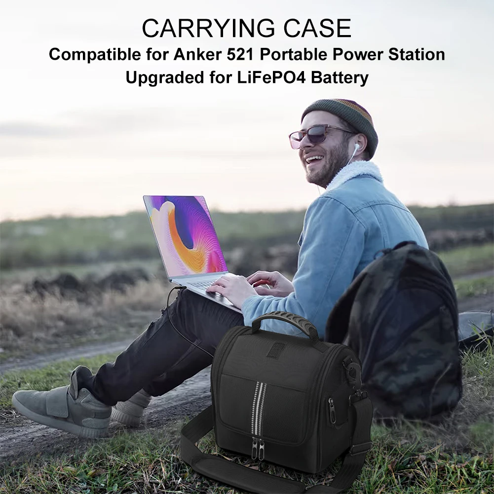 حقيبة حمل من القماش لـ Anker 521/C300/C300DC حافظة واقية مقاومة للماء ومضادة للسقوط مع مقبض حزام الكتف #2