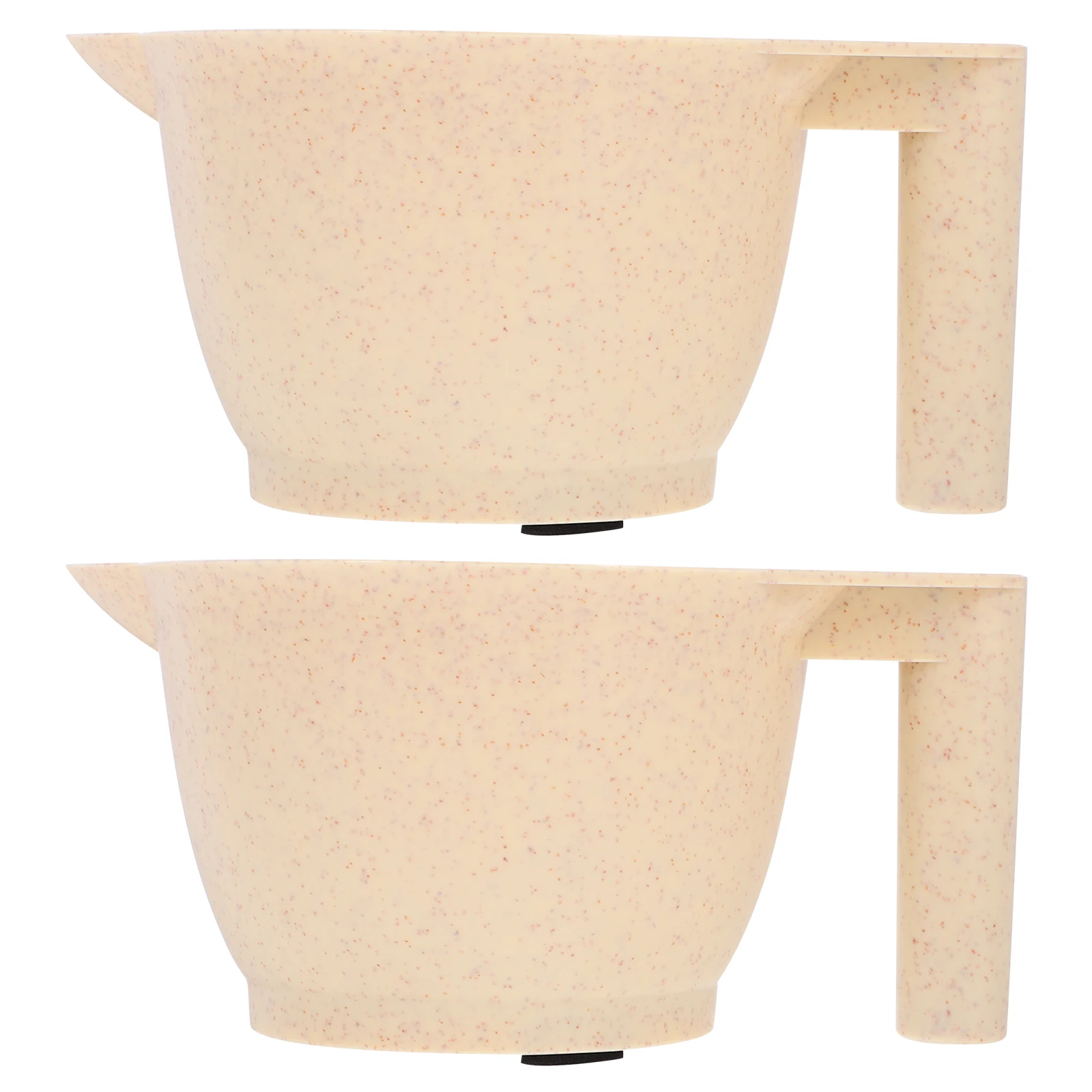 

2pcs Hair Dye Bowls Coloring Mixing Bowls for Salon Hairstylist Ergonomic Handle PP Material Reusable Home DIY Oil