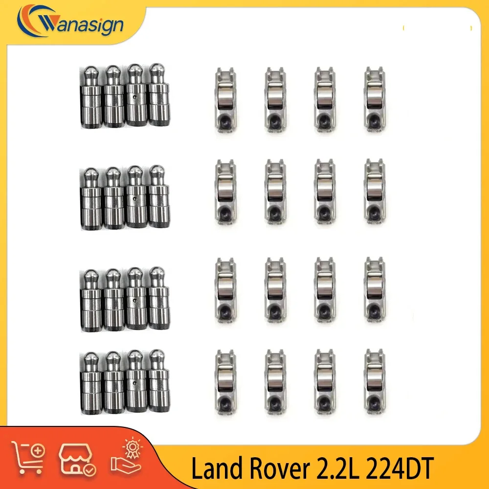 Engine 224DT 16Pcs Rocker Arms Lifters Set Fit 2.2 L L4 Diesel 4HK 4HL 4HN For Land Rover Jaguar XF Ford Mitsubishi 2.2L 06-19