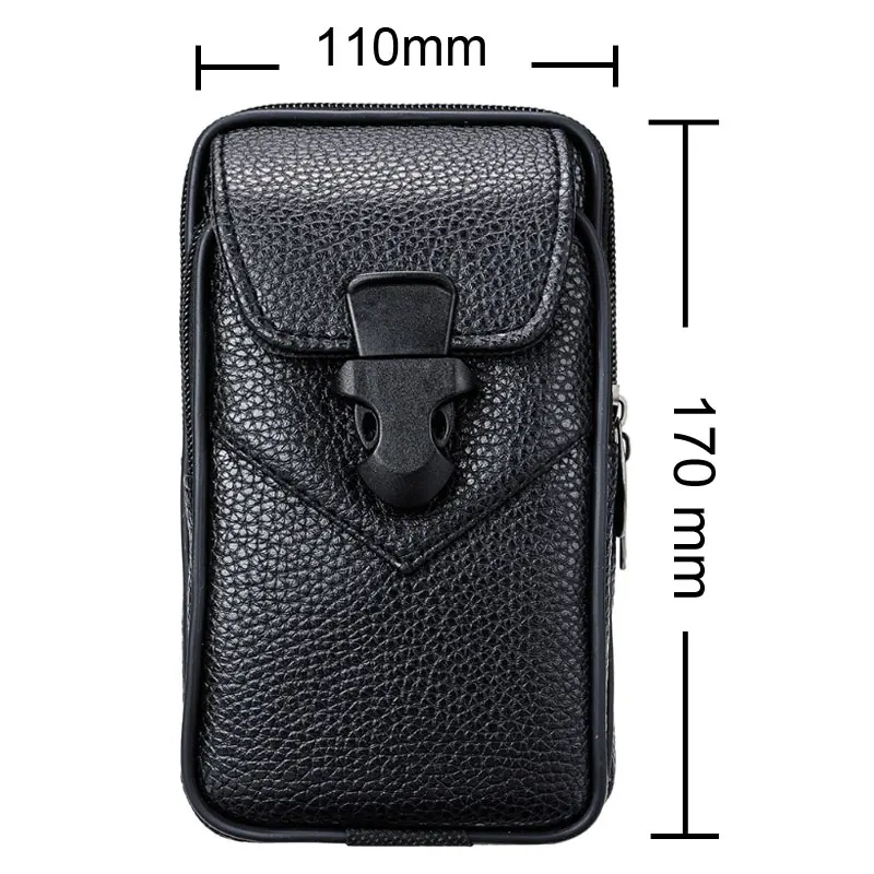 Pouch Phone Bag Waist Belt Clip Cover for xiaomi POCO X3 NFC 10T Pro 5G Leather Case Universal Holster for Redmi Note 9 Pro max