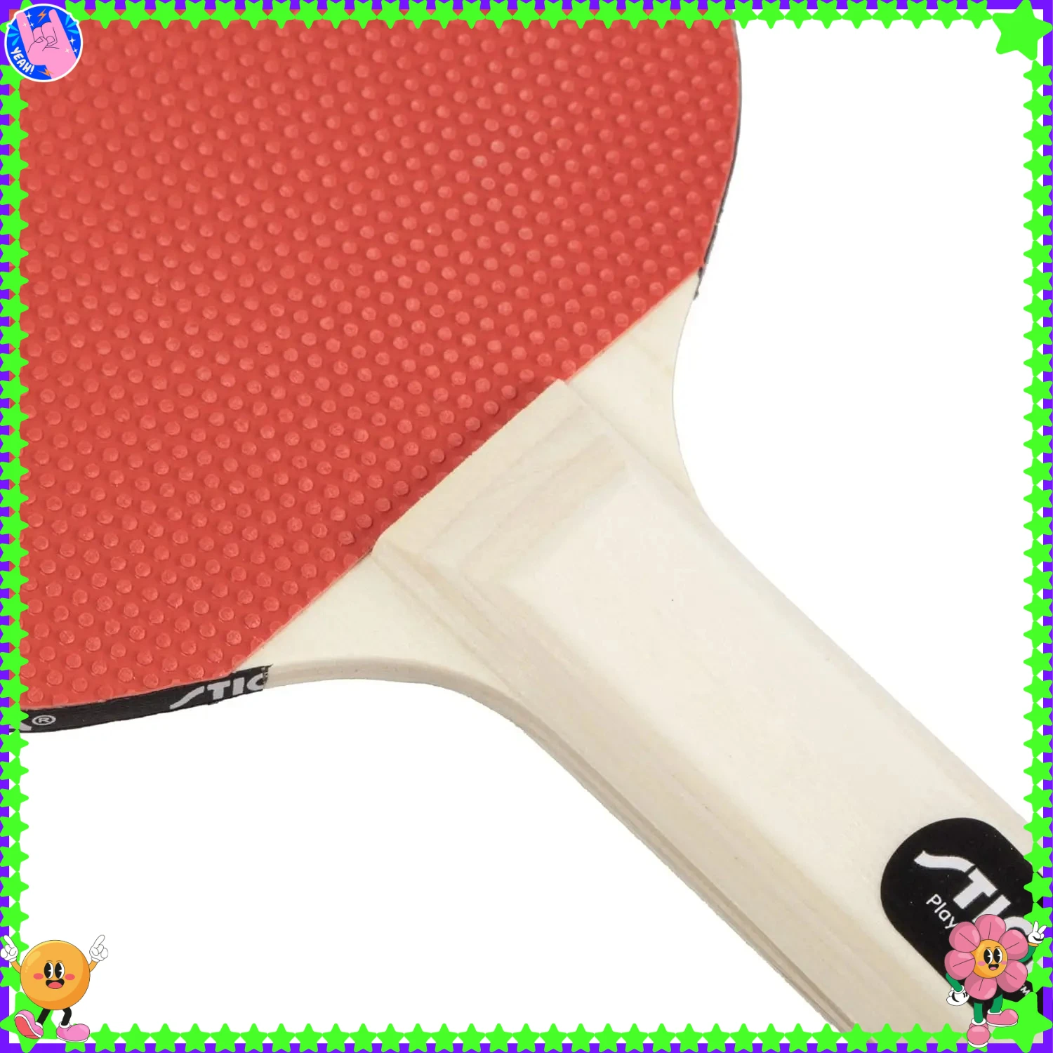 مجداف بينج بونج بنمط هجوم الخفافيش الصلبة، 5 طبقات من الخشب للاعبين الهجوميين، مثالي لمطابقات النادي والممارسة، السرعة العالية والدوران