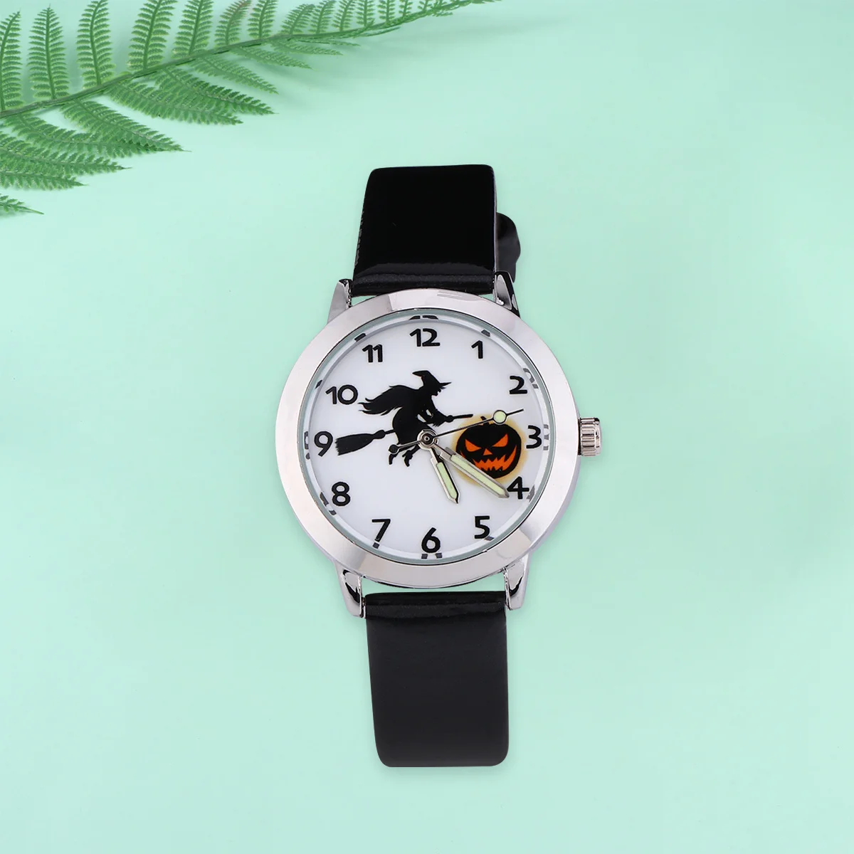 

1 шт., светящаяся стрелка, часы на Хэллоуин, прочные кварцевые наручные часы с тыквенным фонариком для подарка на день рождения