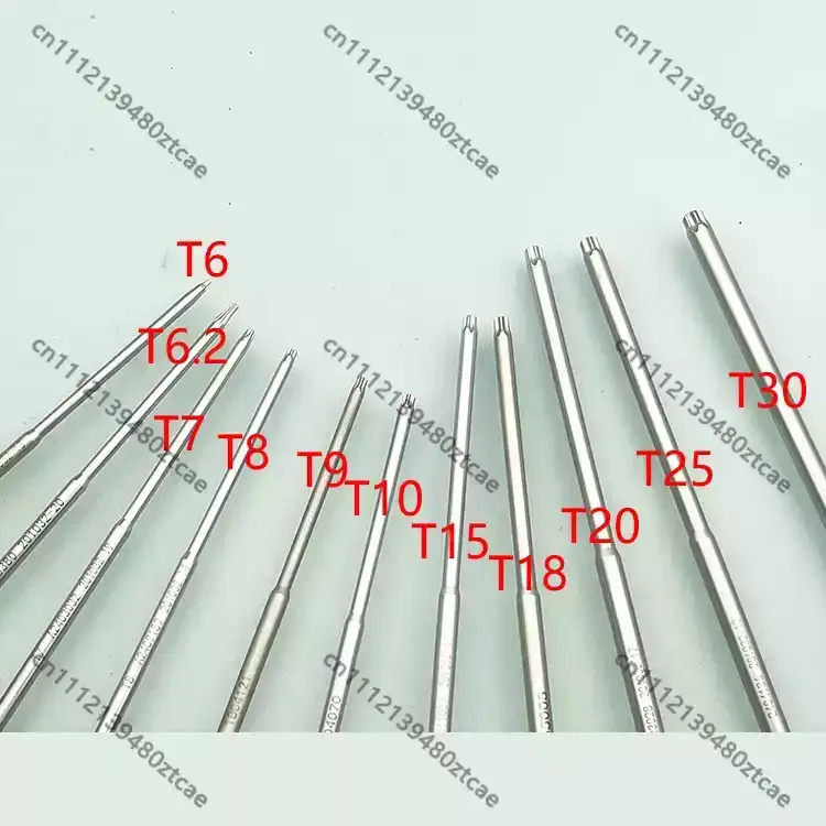 Orthopedic Torx Screwdriver Silicone Handle Bone Screw Driver Multiple Sizes Surgical Instrument