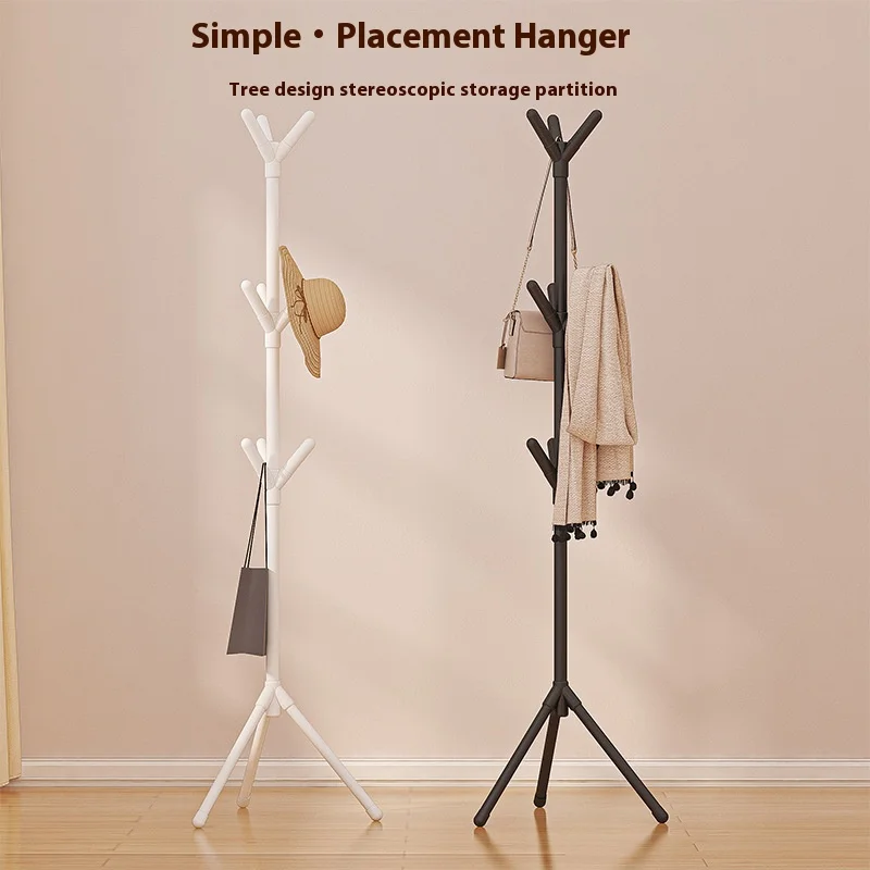 Living Room Floor Standing Clothes Rack Tree Branch Shape Multi Hook Mobile Convenient Coat Rack Home Clothing Storage ﻿