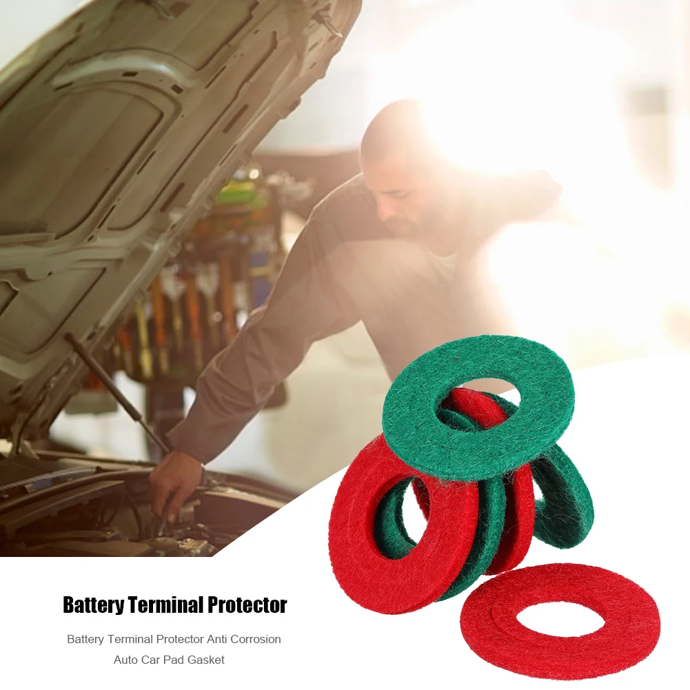 10pcs Battery Terminal Anti Corrosion Fiber Washers Battery Terminal Protector Pads Anti-corrosion Washers