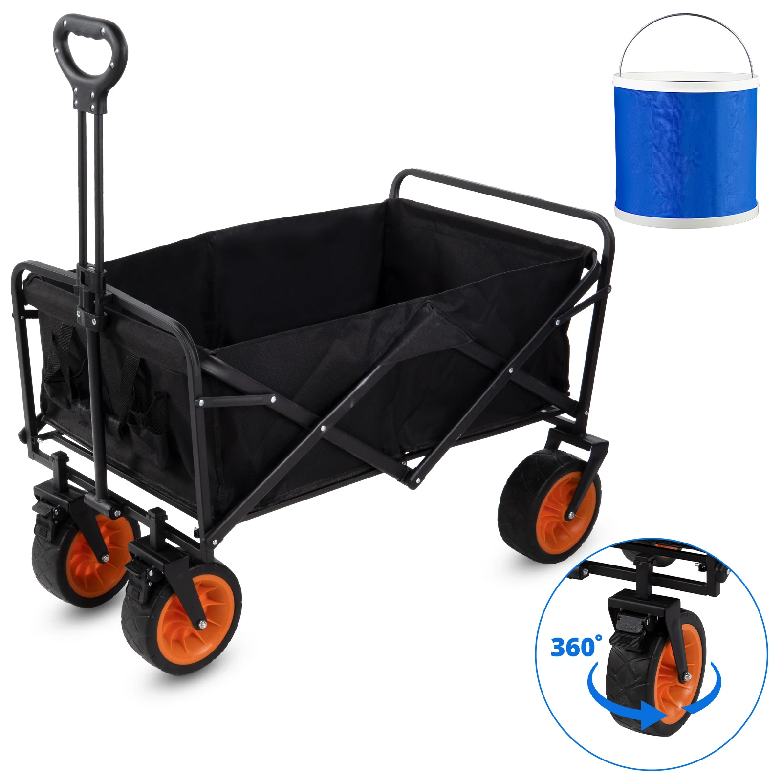 Heavy Duty Foldable Trolley Cart Wagon Beach Camping Festival Outdoor Garden Multifunction Photography Light Stand Collection