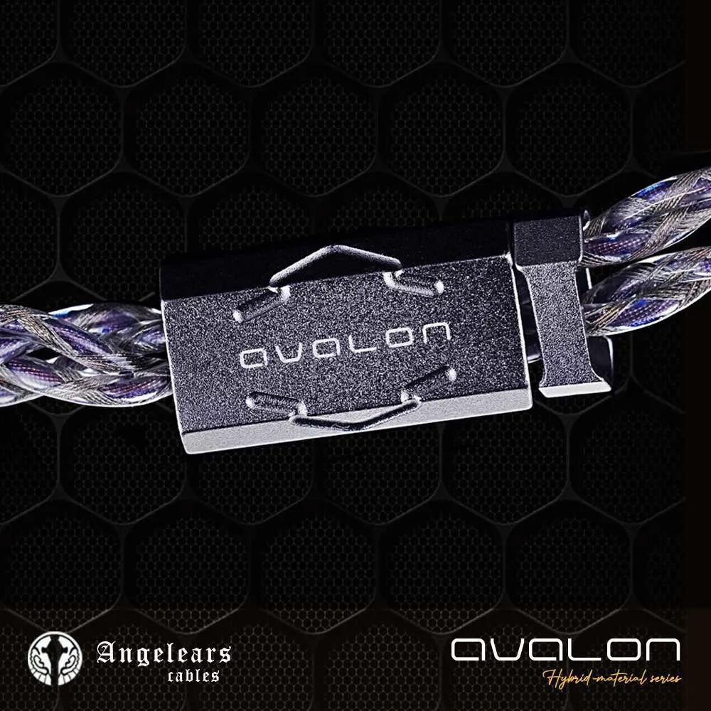 Angelears Avalon 4.4mm 0.78 2pin Copper-Silver Alloyplated Square-Core Graphene cable for  Blessing3 Bravery MESTIII