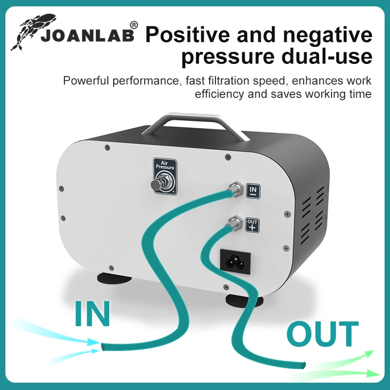 JOANLAB DC 12v Mini Oil-free Diaphragm Air Vacuum Pump Adjustable Pressure Laboratory Filter Pump Portable Lab Equipment