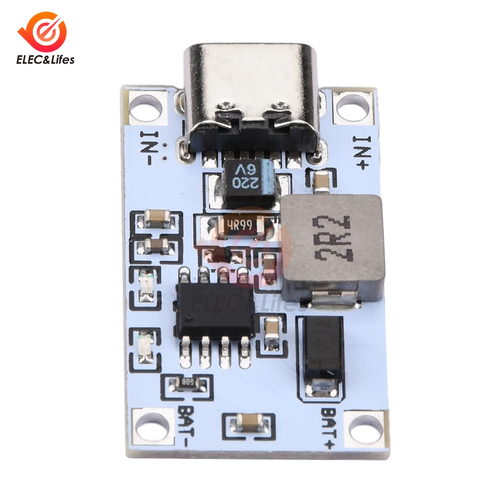 Micro/TYPE-C USB 2S 7.4V 8.4V Lithium Battery Charging Module USB Booster Charging Board 5V 2A to 8.4V Charging Two Batteries