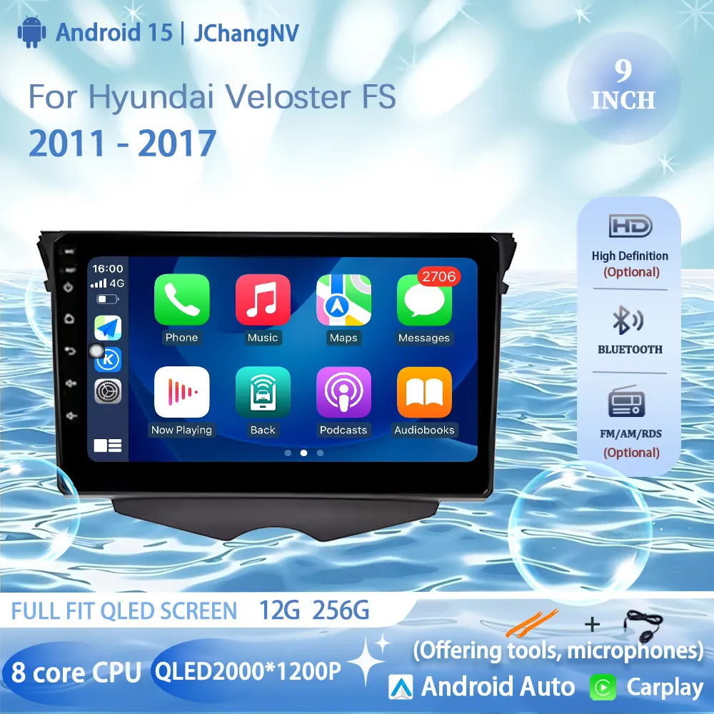 

Android 15 For Hyundai Veloster FS 2011 - 2017 no 2 Din Car Radio Multimedia Stereo Navigation Carplay AUTO Head Unit Audio GPS