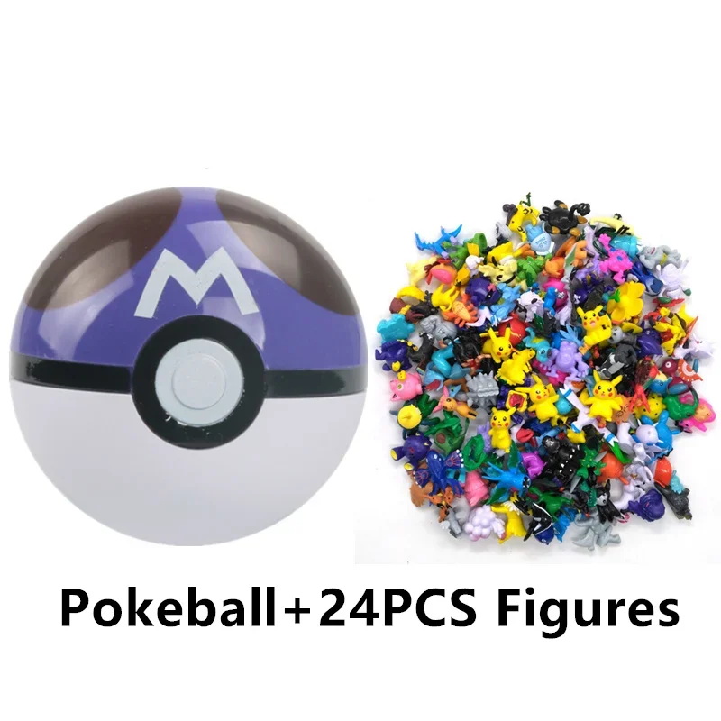 Funny Joy Pokemoning Toys 7Cm Elf Ball 2-3cm Anime Action PokeBall Figures Monster Toy Model Dolls Children Christmas Gift