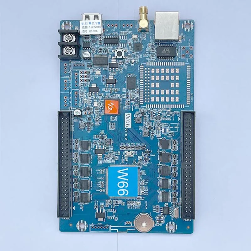 HD-W66 Single Color LED Panel Mobile Phone WiFi Control Card LED Display Screen Pixel Display USB Port  HUB08 HUB12 Motherboard