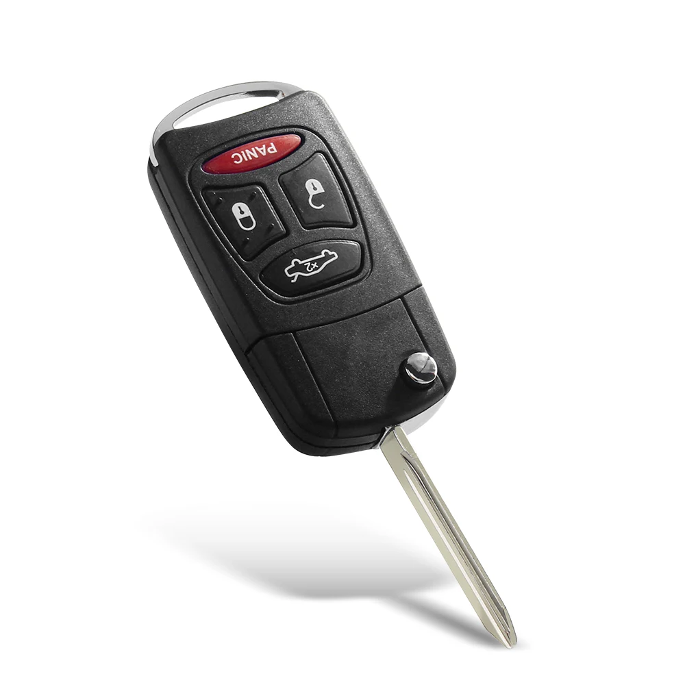KEYYOU 3 + 1 düğmeler araba anahtarı durum araba kılıfı Fob Chrysler 300 için 300C Pacifica Stratus Dodge Jeep için cherokee Grand