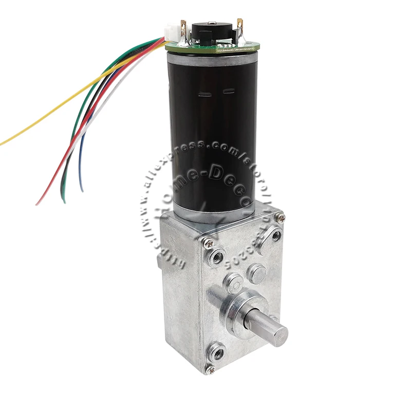 

1pcs DC12V 24V A5840-31ZY Dual Shaft Large Torque Turbo Worm Gear Motor With encoder and Full Metal Gearbox