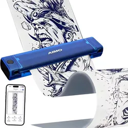 AIMO Tattoo Stencil Printer Thermal Wireless Tattoo Transfer Kit Machine with Transfer Paper Compatible with Smartphone & PC