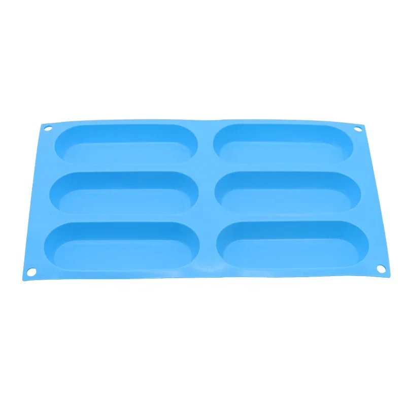 

6 Holes FDA Silicon Oval Cake Mold 4 Colors Environmental DIY Baking Tools Ice Cream Tray Cube Kitchen Chocolate Molds