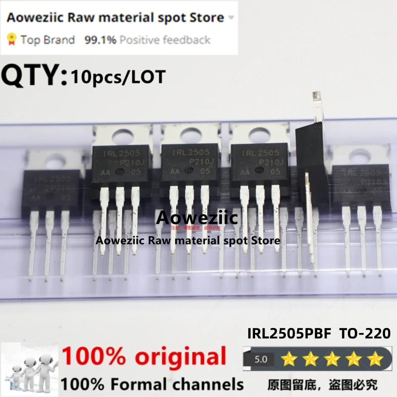 

Aoweziic 2022+ 100% New Imported Original IRL2505PBF IRL2505 TO-220 MOS FET 104A 55V