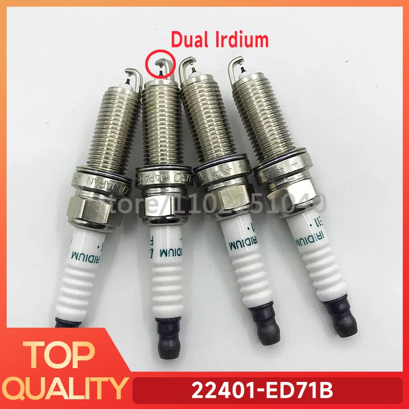 4pcs 22401-ED71B FXE20HE11 Dual Iridium Spark Plug for Nissan JUKE VERSA CUBE MICRA TIIDA X-TRAIL SENTRA NOTE QASHQAI 22401ED71B