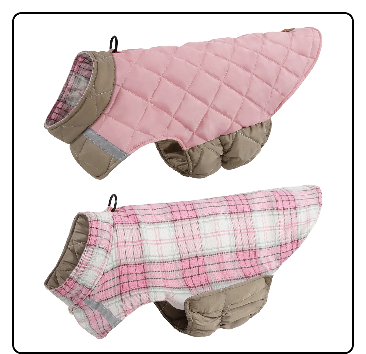 Winterhundekleidung, warmer Hundemantel, beidseitig tragbar, PP-Baumwolle, Outdoor-Welpenkleidung, Jacke, Chihuahua, French Bulldog Kleidung – Detail 17
