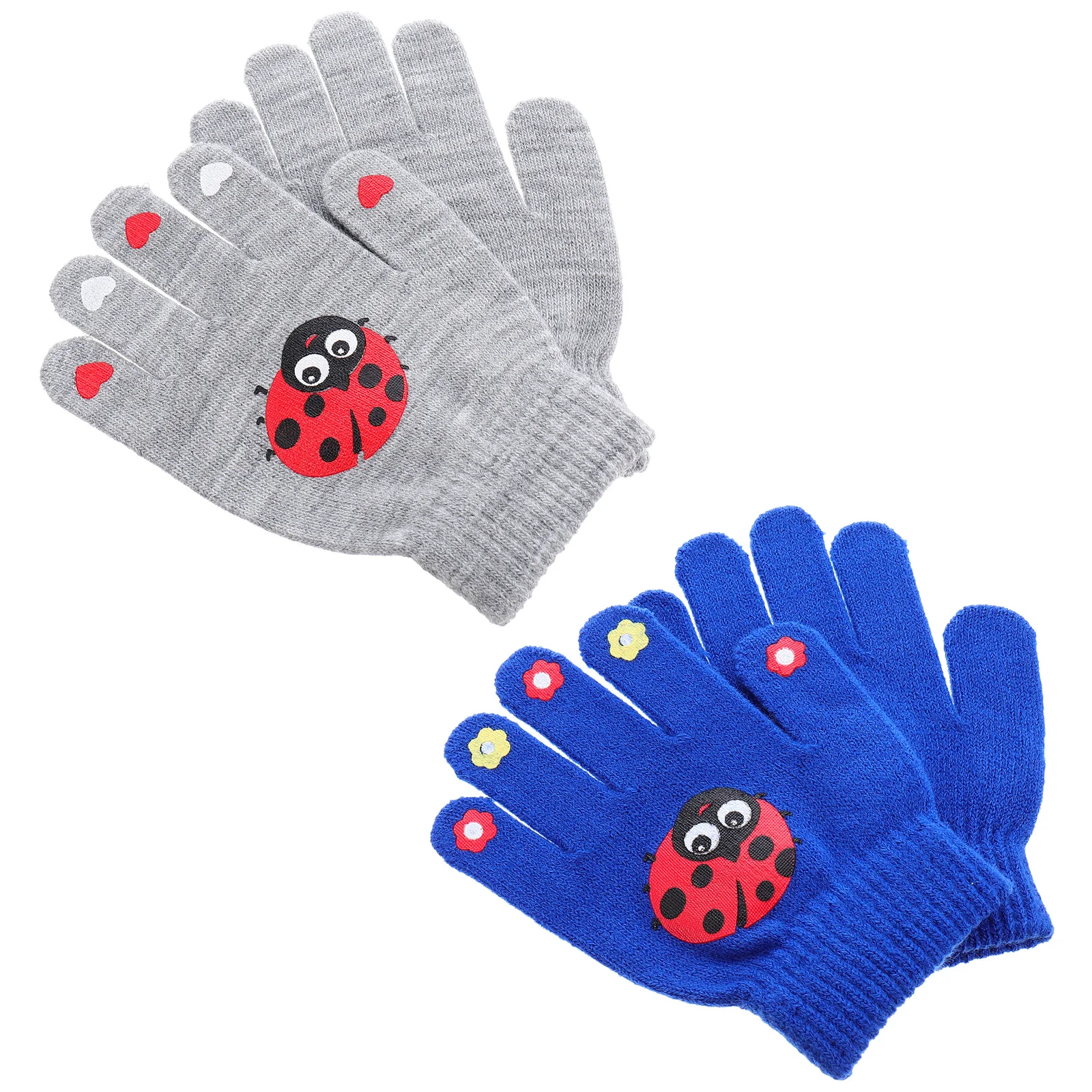 

5Pairs Warm Kids Gloves Cartoon Animal Design Winter Mittens for Children Windproof Comfortable Fit for Boys and Girls Gift