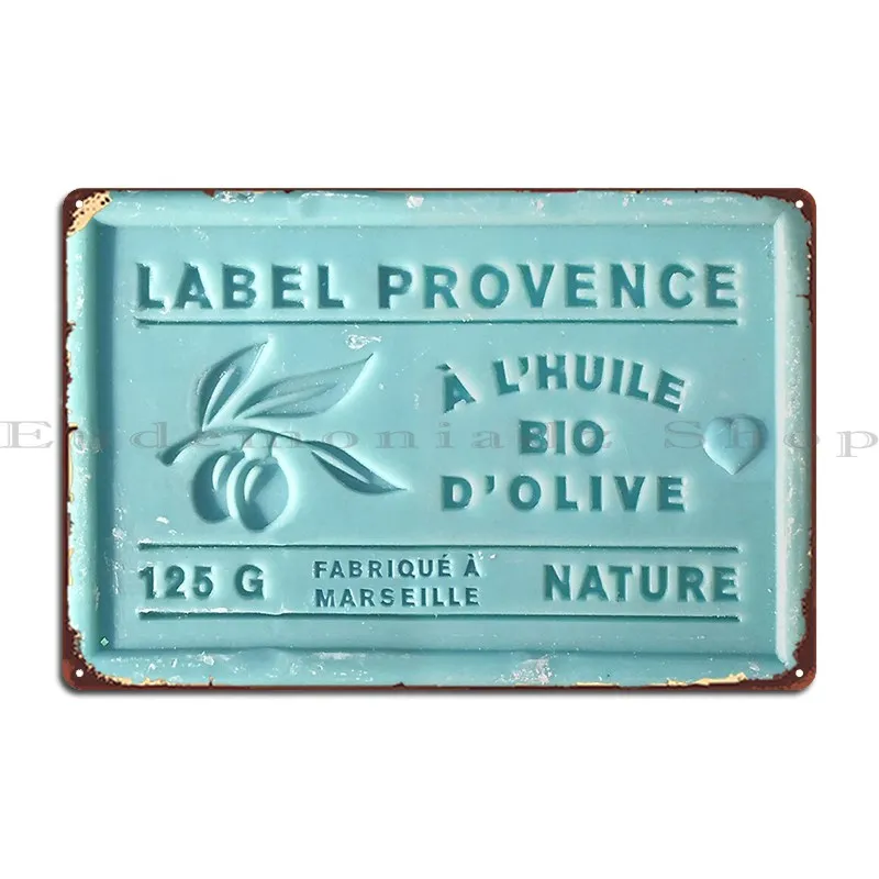 Французский Марсель, синее мыло, металлический знак, ретро забавный гаражный принт, клубная жестяная вывеска, плакат
