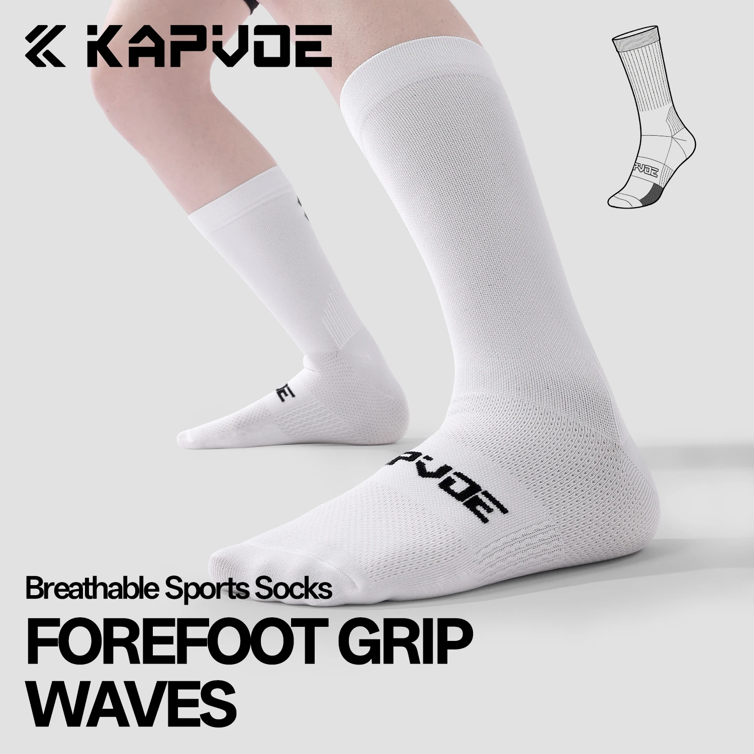 

KAPVOE спортивные носки для мужчин и женщин, дорожные велосипедные носки для бега, бейсбольные и пешие прогулки, дышащие спортивные носки на открытом воздухе