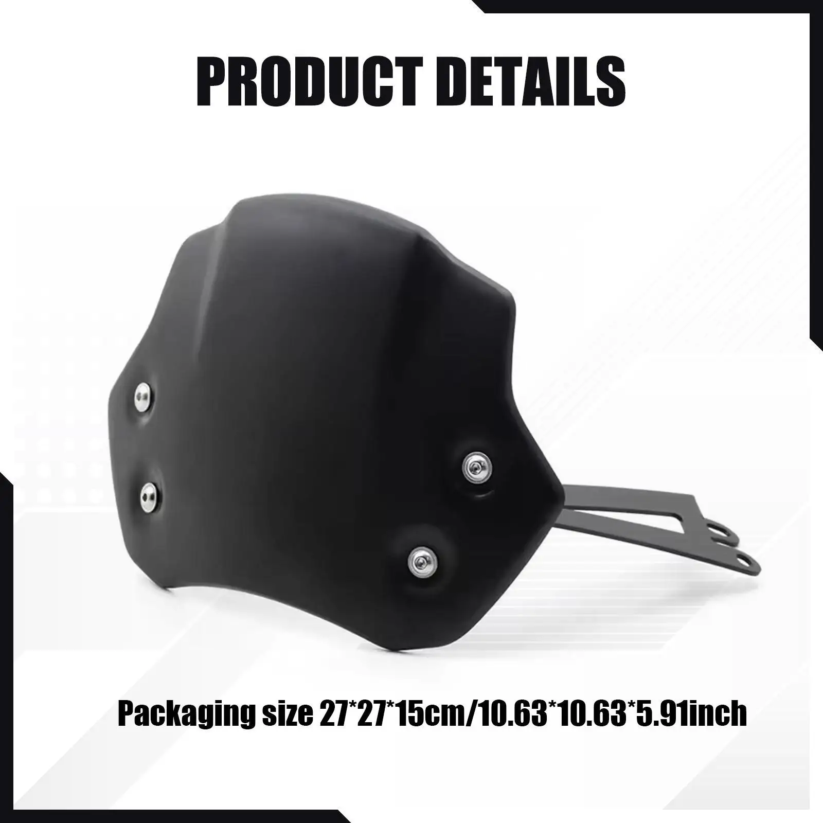 دراجة نارية الزجاج الأمامي منحرف الرياح دراجة نارية بجولة الجبهة Flyscreen #6