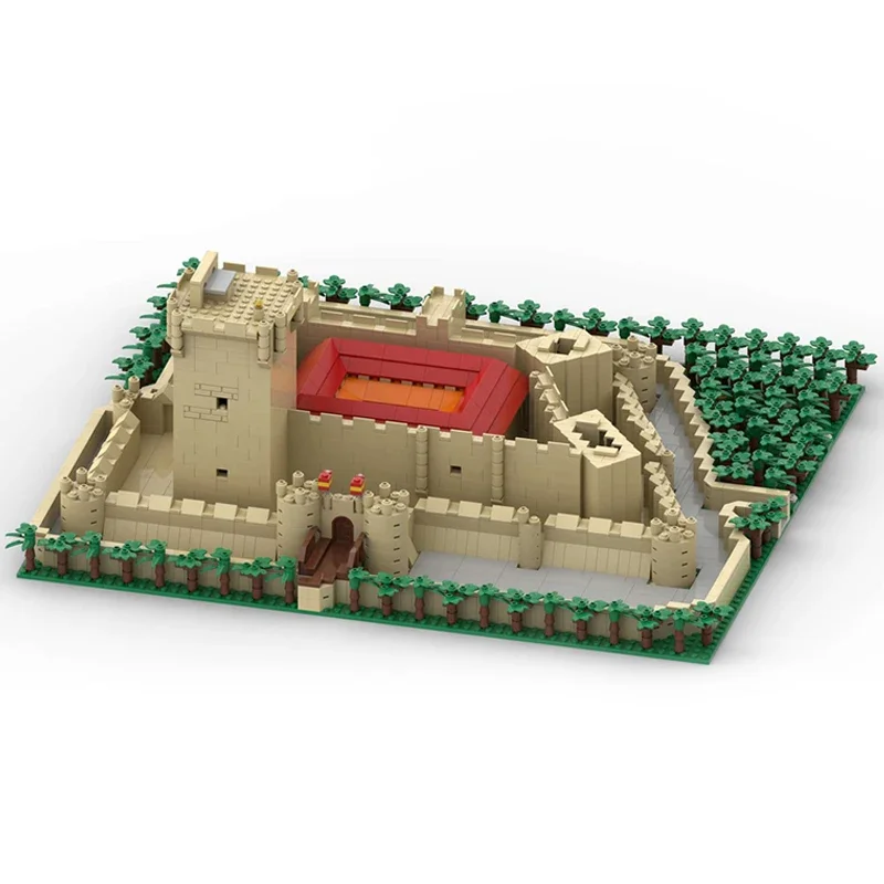 Średniowieczna Fortress Model Moc cegły budowlane hiszpański zamek więzienny technologia klocki modułowe prezent zabawki świąteczne zestawy do samodzielnego montażu