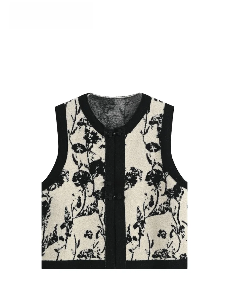 

Новый свободный женский жилет в китайском стиле, большой размер, топ для похудения живота, весна-лето, осень, модная повседневная верхняя одежда