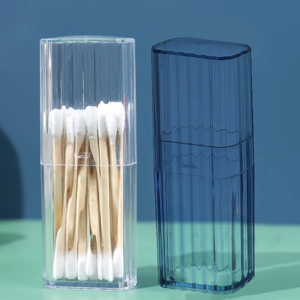 Accessories Storage Box Portable Cotton Swabs PP Plastic Transparent Travel 3.4*2.1*10.4cm Band-aid High Quality