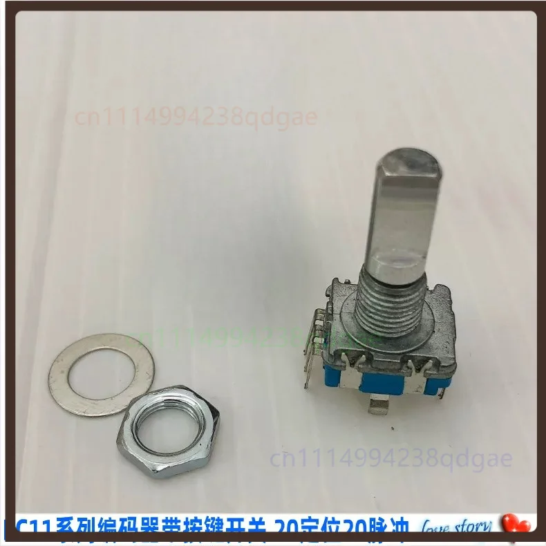 1PCS For EC11 5 Pin 20 Pulse Rotary Encoder 360 Rotation With Push Switch For Power Amplifier Audio Volume Knob Repair Part