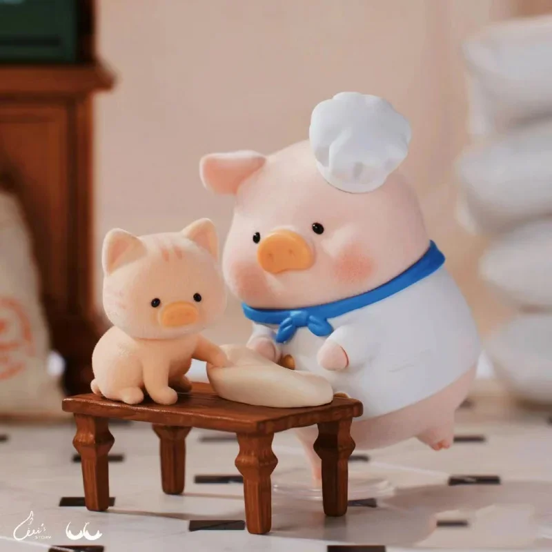 لولو The Piggy Pigchelin Restaurant Series Blink Box Toys Kawaii Dolls Action Animal Figures Toys Cute Figure