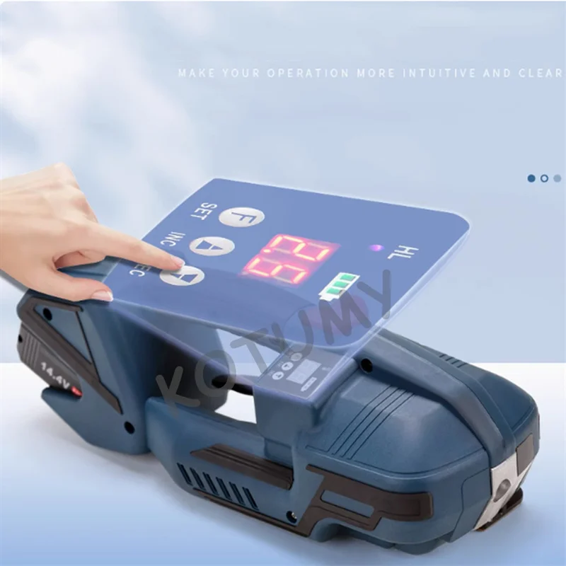 V1/V2/V3 Digital Display Electric Strapping Machine for 13-16mm PET Strap Portable Automatic Packaging Tool Hot Melting Baler