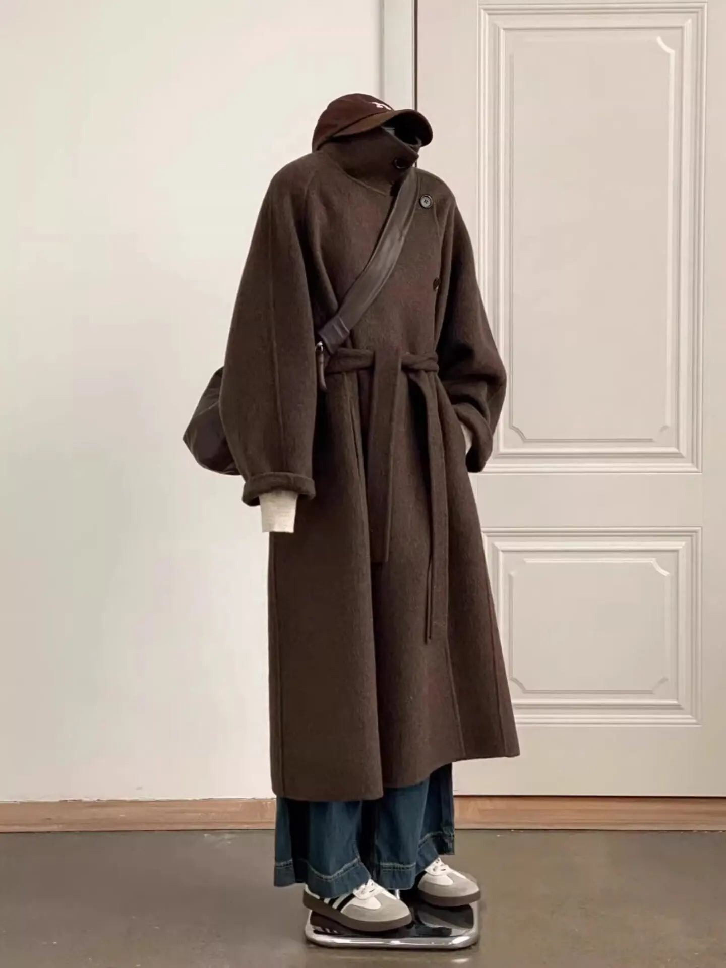 Down Jacket Liner Wool Blend Coat Women's 2026 New Winter Thickened Warm Long Woolen Coat