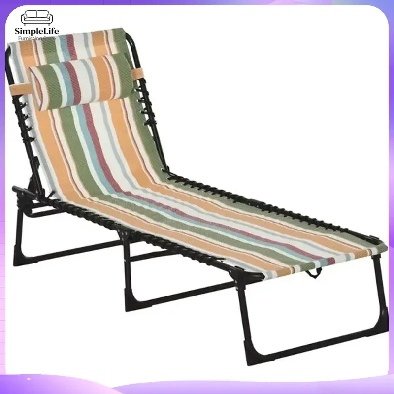 Foldable Lounge Chair Outdoor Sun Lounger Rocking Chair for Sunbathing Relaxation Patio Garden Beach Poolside Backyard